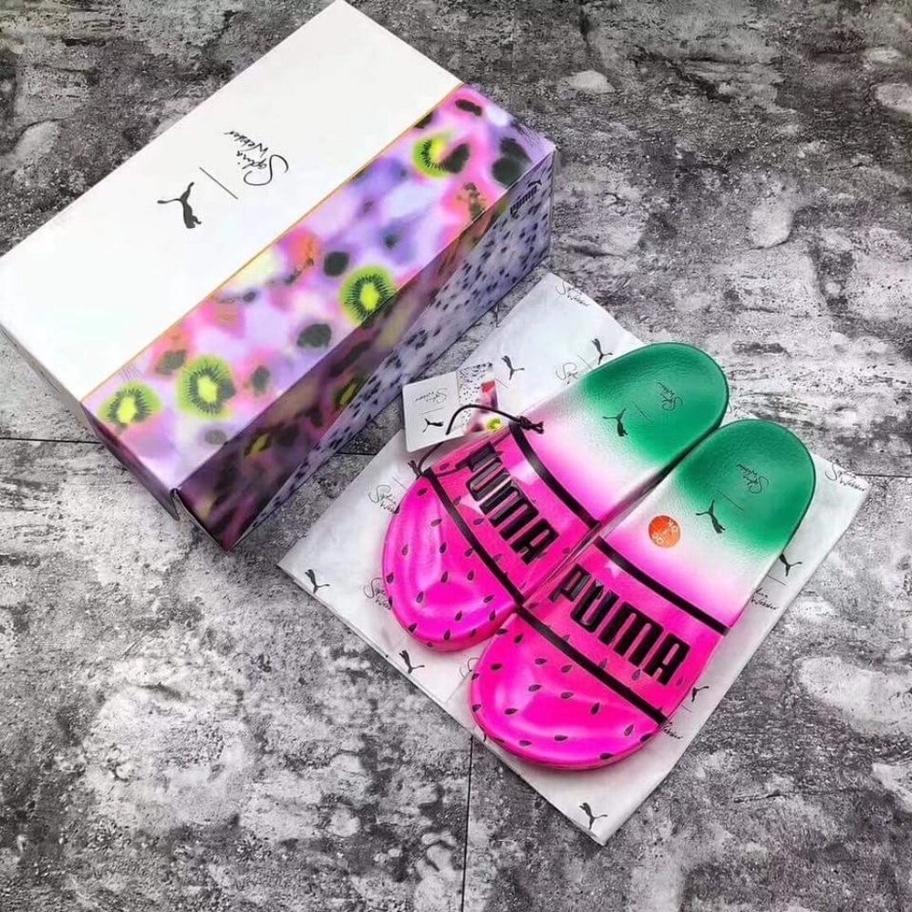 Womens Puma Watermelon slides